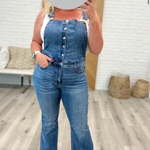 Judy Blue Tummy Control Flare Overalls